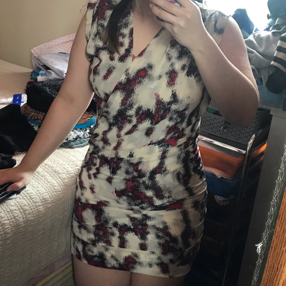 Mini Wrap Red Design Dress